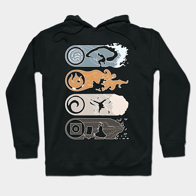 The Four Elements Avatar Hoodie by AsafSlook